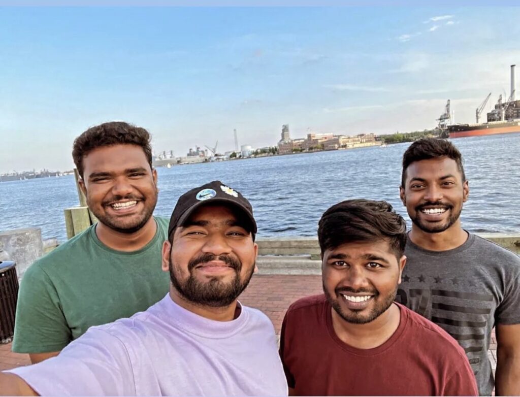 Shiva Sai and friends at Fells Point