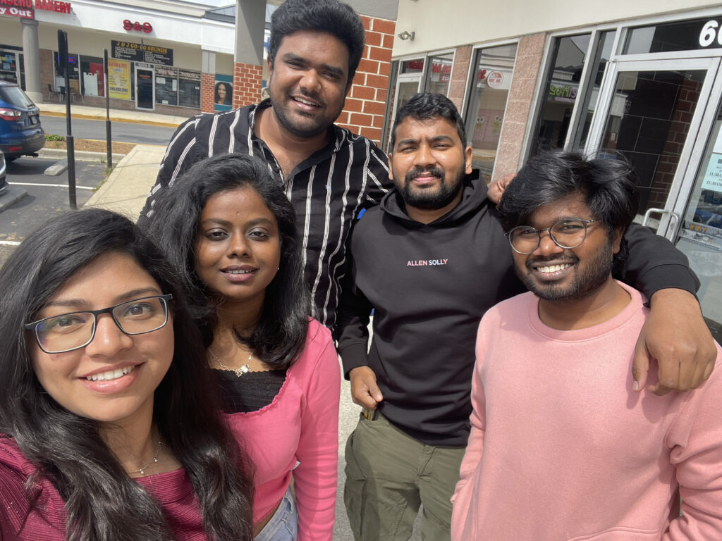 Shiva Sai and his fellow graduate students