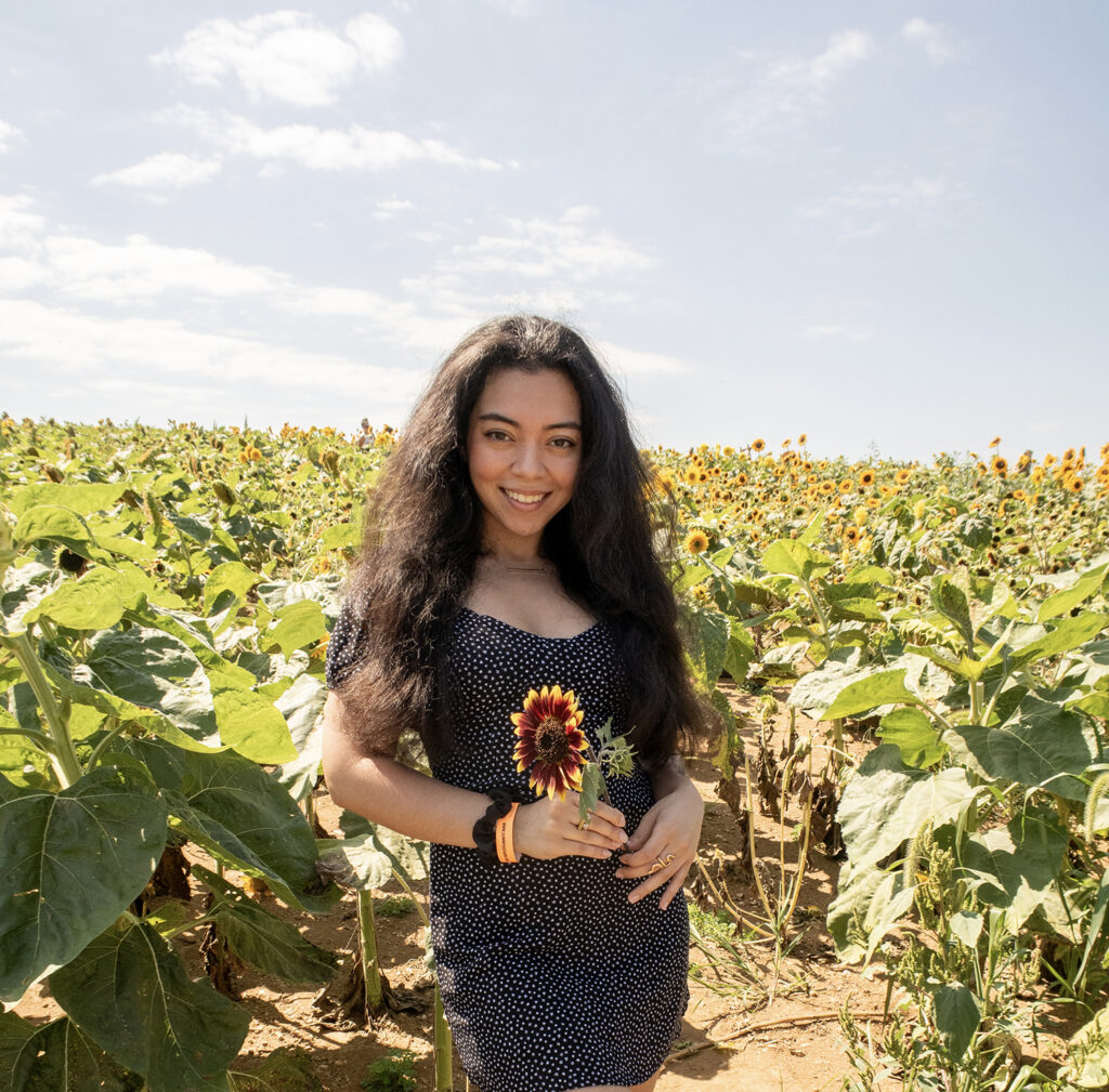 Jen visiting a sunflower farm in Middletown, MD. 