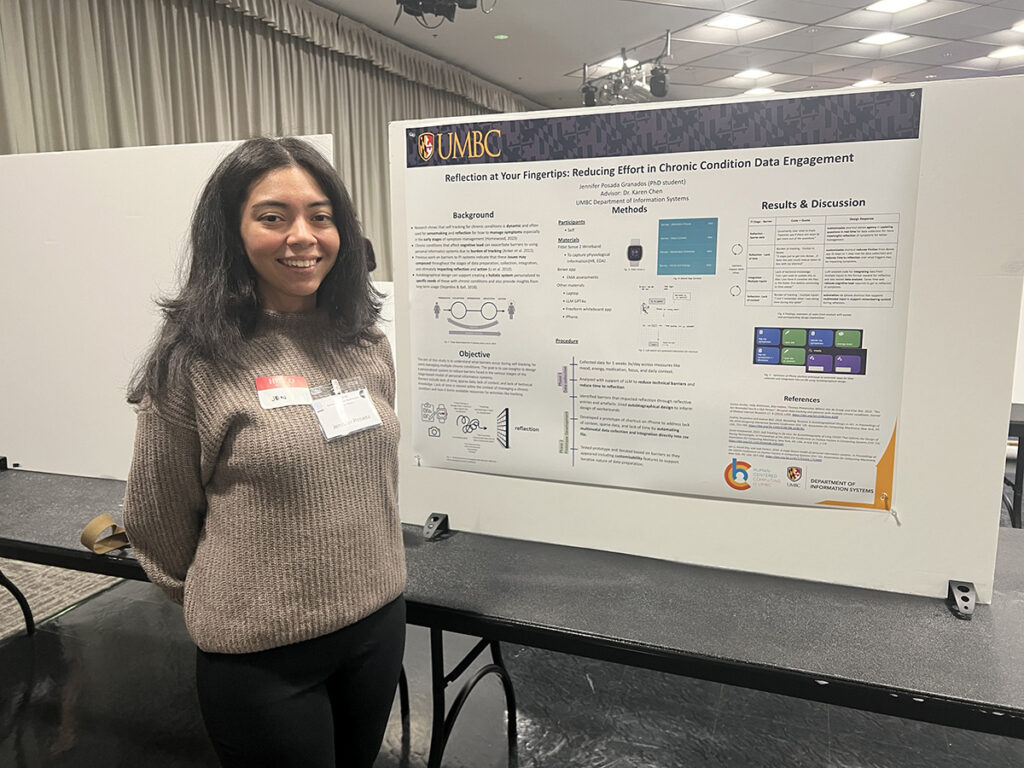 Jennifer Posada at the UMBC research symposium