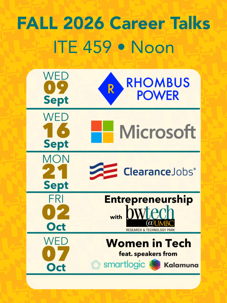 Fall 2026 Career Talks event schedule graphic